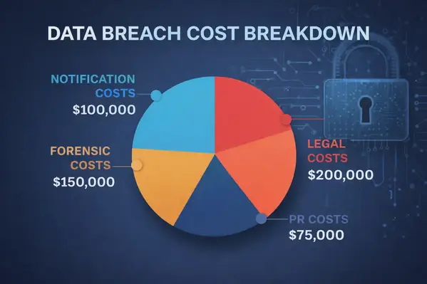 Desglose del coste del seguro de responsabilidad cibernética por violación de datos