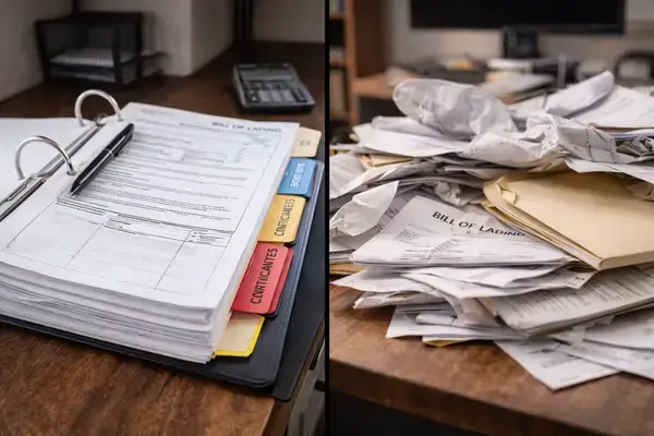 Documentos de seguros de transporte organizados frente a desorganizados que afectan a los costes de las primas