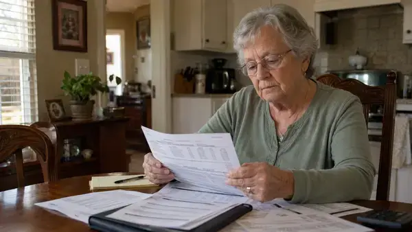 Un adulto mayor de Houston revisa sus ahorros para decidir si vale la pena contratar un seguro de sepelio