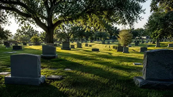 Cementerio del área de Houston que muestra la magnitud de los costos de planificación funeraria