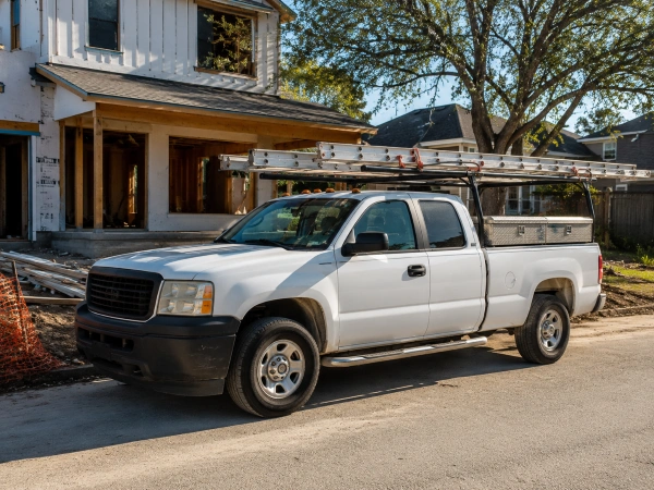 Camioneta de contratista asegurada en Houston, Texas
