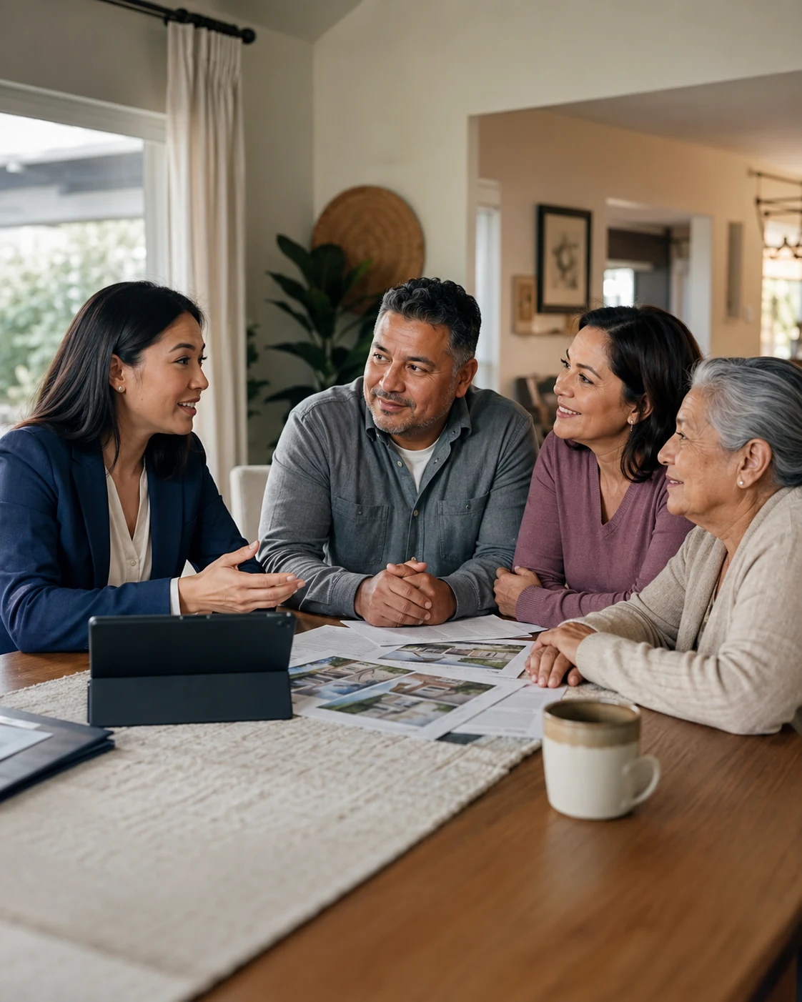 Consulta sobre el seguro de hogar con la familia