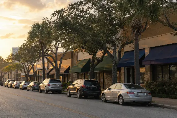 Bellaire Boulevard en Houston, donde aplican las reglas de seguro médico temporal de Texas