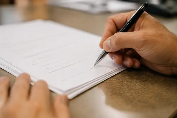 Firma del rechazo por escrito de la cobertura PIP y UM en una póliza de Texas