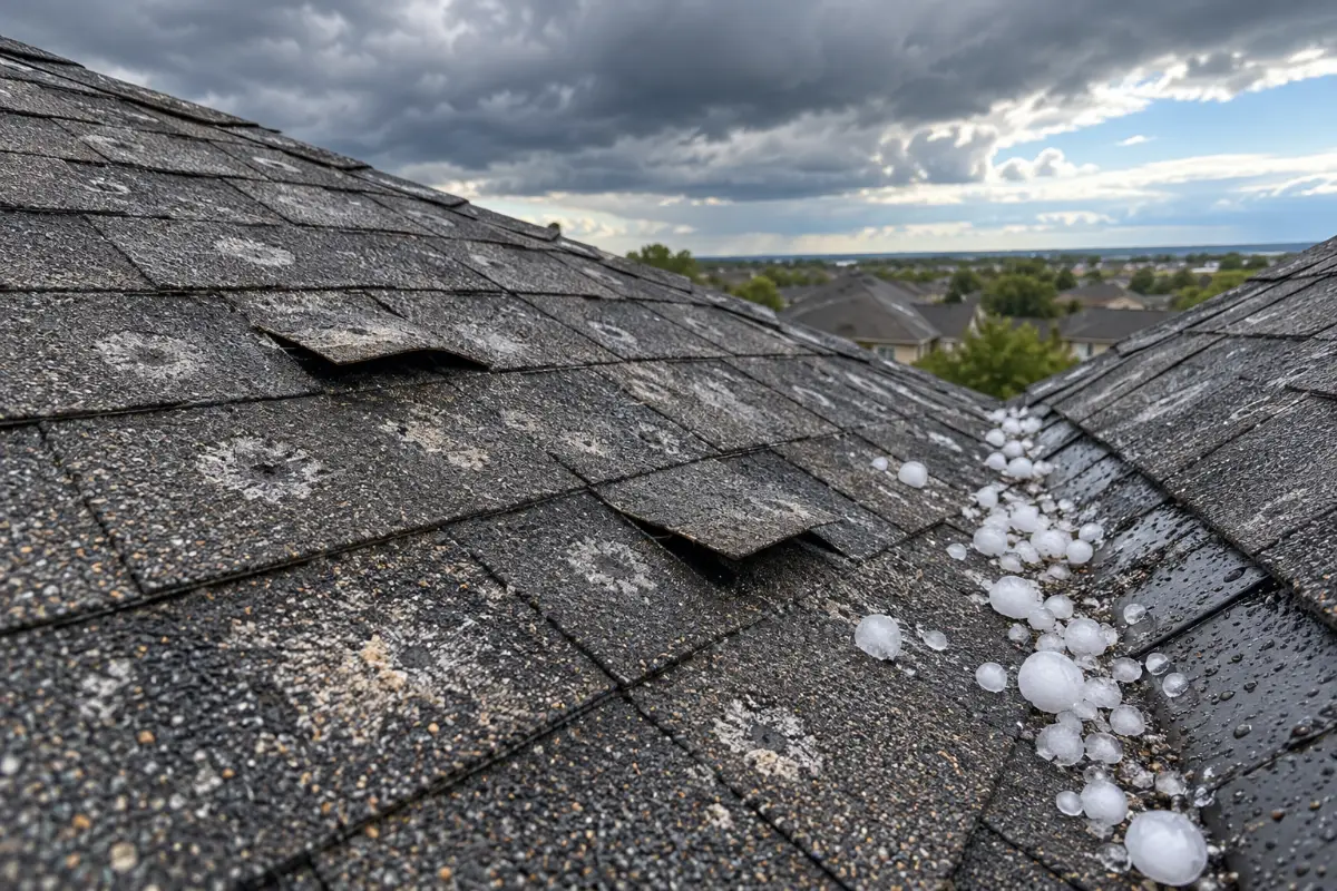Reclamo por granizo en el techo en Texas