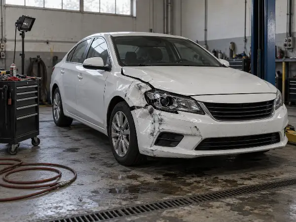 Carro rentado parado en el taller mientras la agencia cobra por los días sin rentar